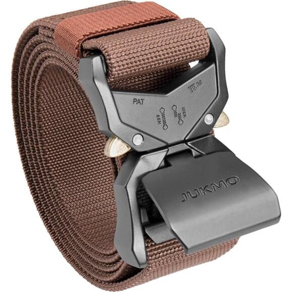 Tactical Belt, Military Hiking Rigger 1.5" Nylon Web Work Belt with Heavy Duty - Picture 1 of 7